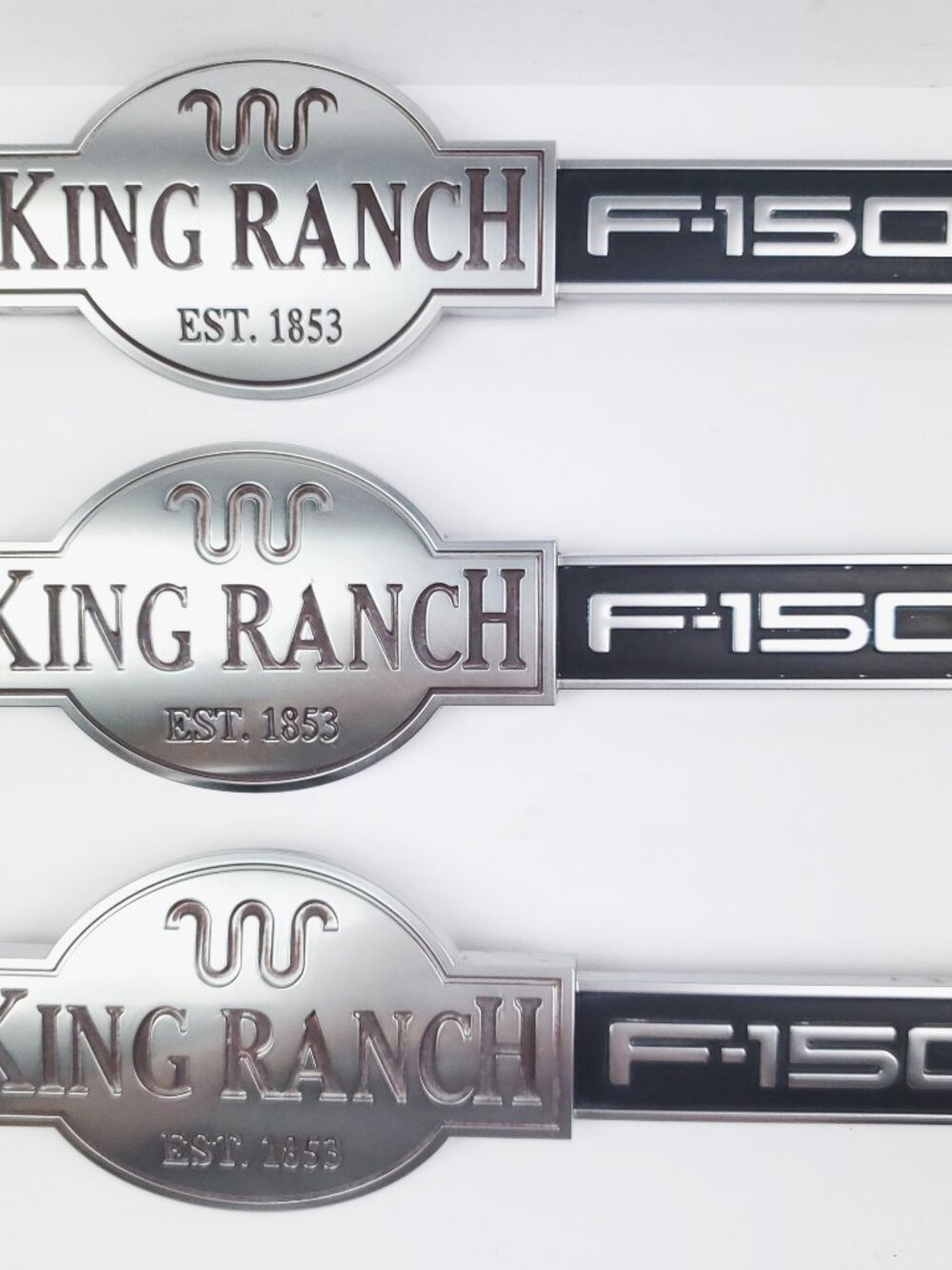 2004-2008 Ford F-150 King Ranch 3pc Emblem Set Fenders Tailgate Badges OEM